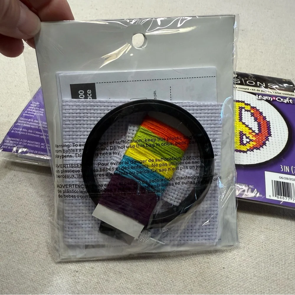 Dimensions Counted Cross Stitch - Rainbow Peace and Sweet Cupcake Kits - NWT